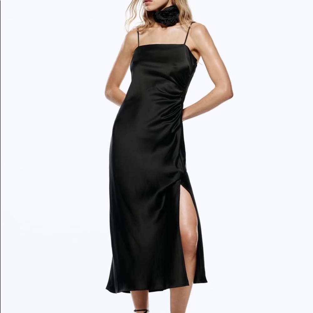 ZARA SATIN LINGERIE STYLE DRESS